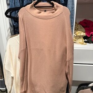 TALULAH Camel Cowl Neck Sweater